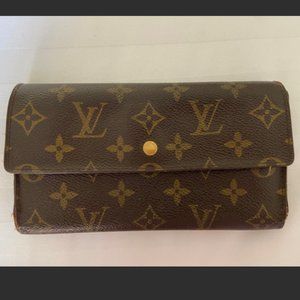 Louis Vuitton Monogram Logo Portefeuille Sarah Long Wallet